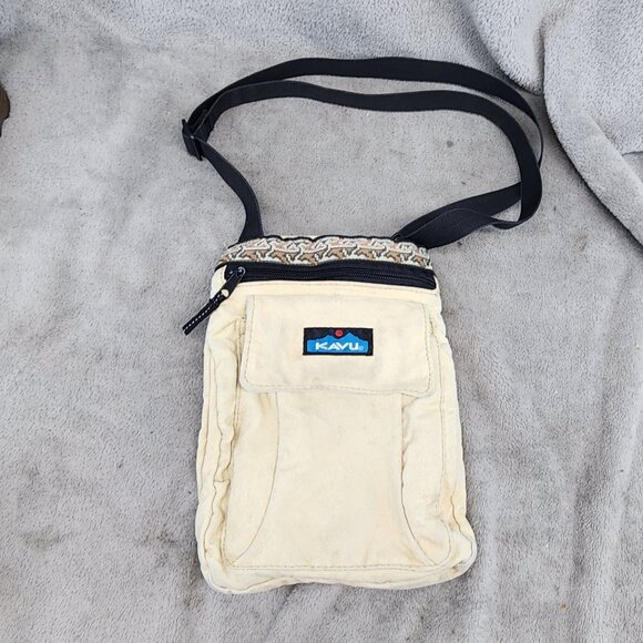 Kavu Bag Womens 11x8 Tan Cotton Mini Crossbody *Read* - Picture 1 of 14
